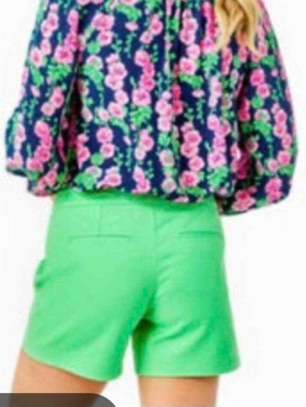 NWOT Lilly Pulitzer - Alessi Stretch Short in Cabana Green Side Zip Sz 16